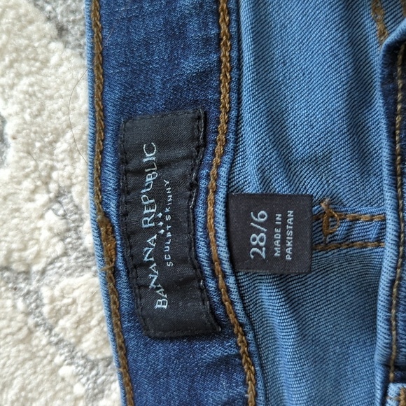 Banana Republic Sculp Skinny Jeans Denim 28/6 - Picture 2 of 9